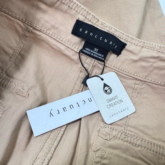 NWT Sanctuary Clothing Maya Cargo Jogger Pants Tan High Rise Womens Size 30 - Picture 9 of 11